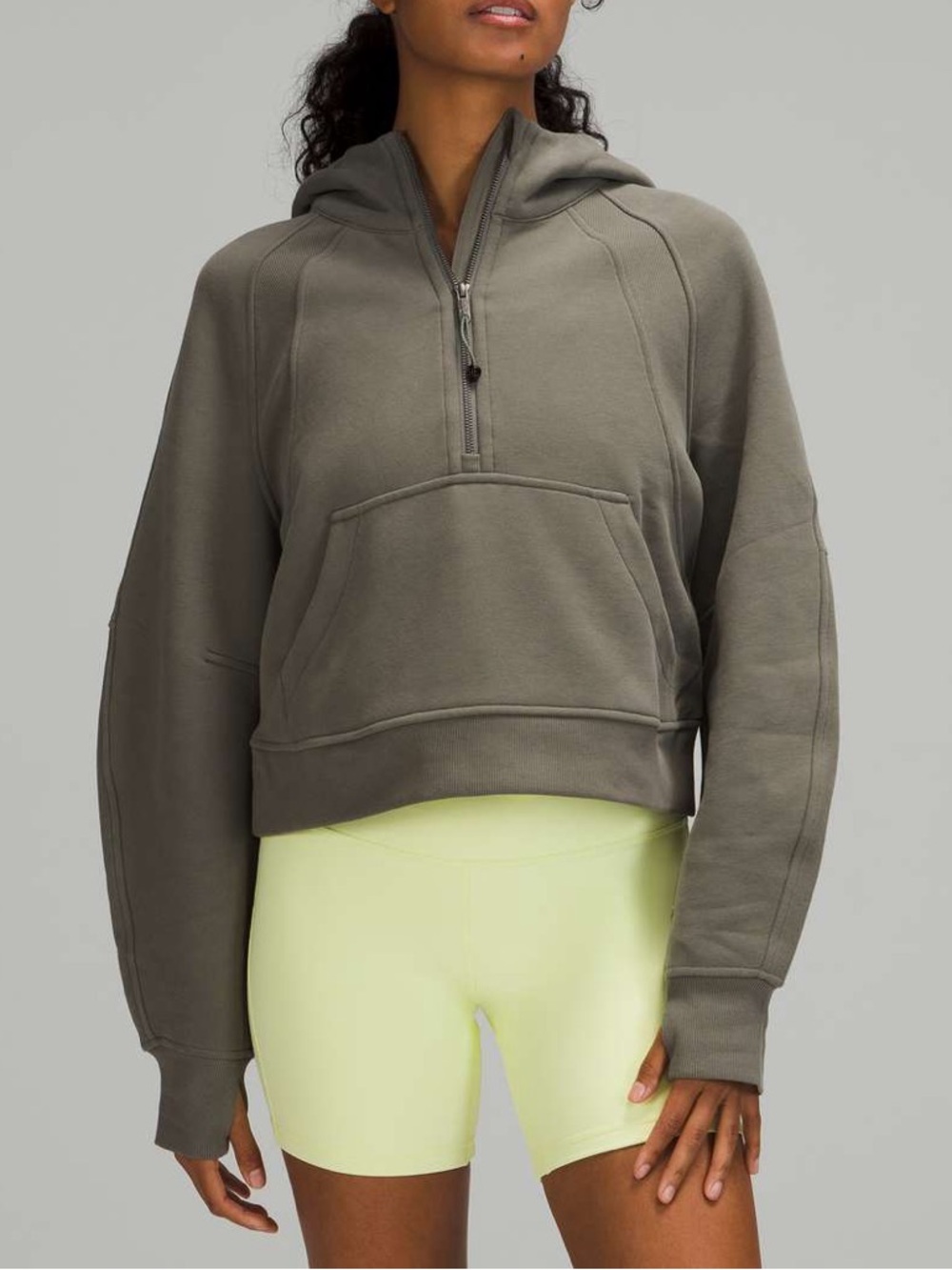 Lululemon Scuba oversized 1/2 zip hoodie - Grey Sage (M/L)